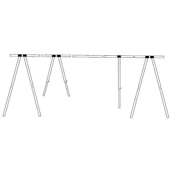 1852 Bakkestativ i aluminium m/bag