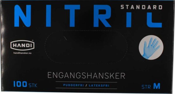 Engangshansker Nitrile blå 100 stk