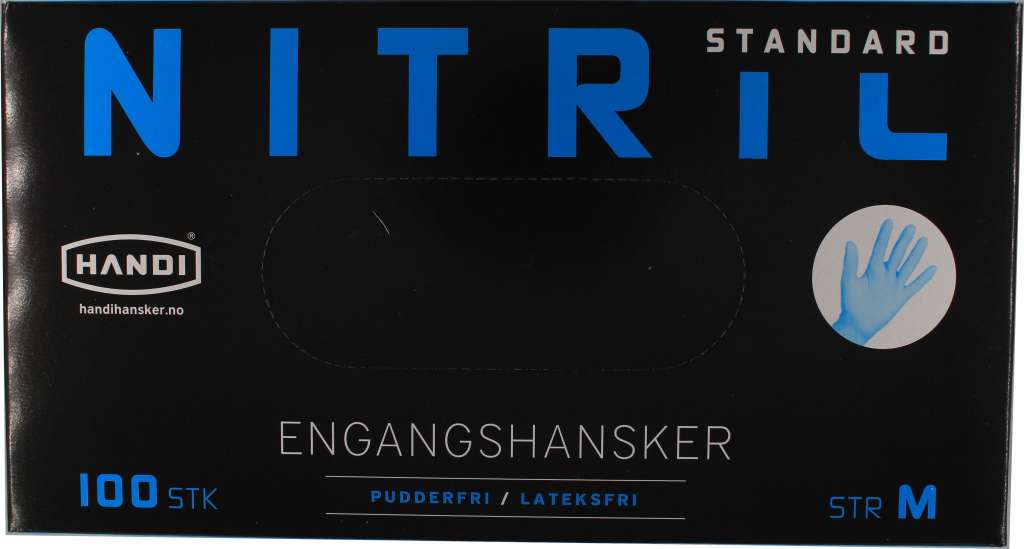 Engangshansker Nitrile blå 100 stk - Bilde 2