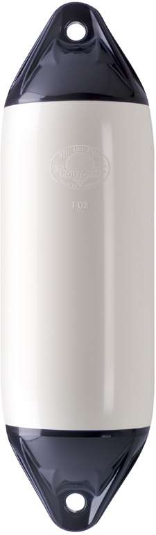 Polyform Fender F-serie hvit m/blå ender