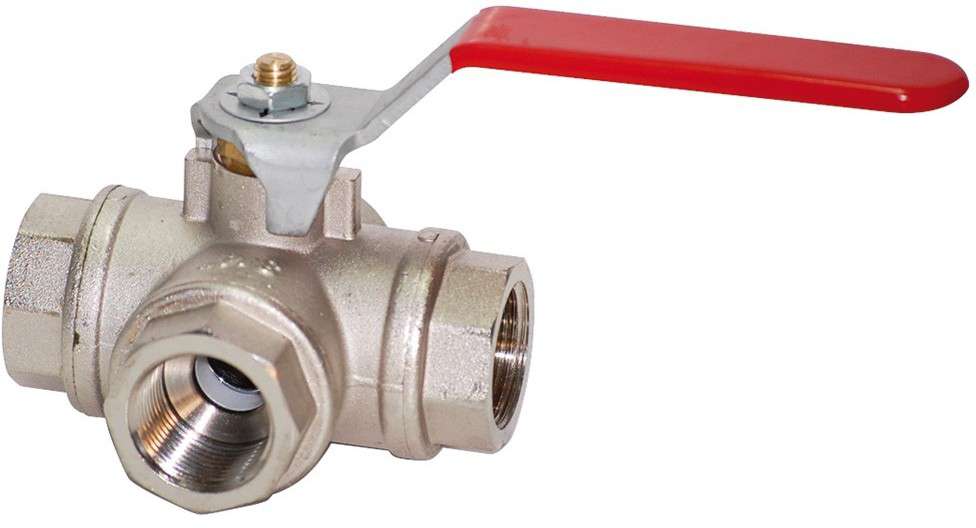 Kuleventil 3-veis messing mod.T - Bilde 1