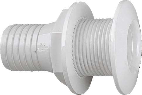 Skroggjennomføring nylon hvit