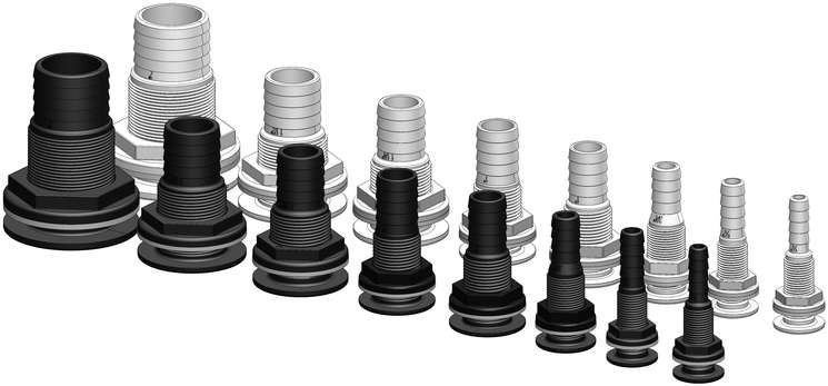 Skroggjennomføring med slangekobling BSP - Bilde 1