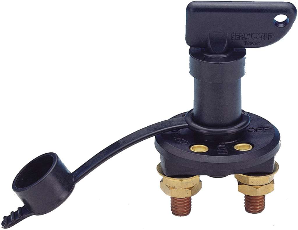 Hovedstrømbryter med uttakbar nøkkel, sort - Bilde 1