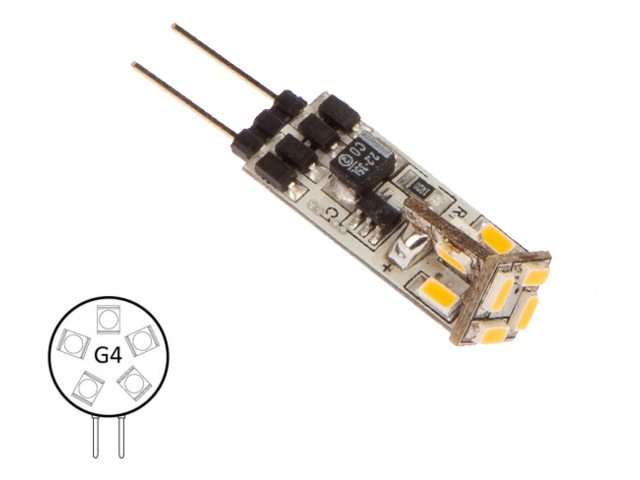 LED-pære G4, 2700/varmhvit, dimbar - Bilde 1