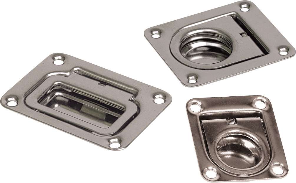 Dørkring flush syrefast stål - Bilde 1