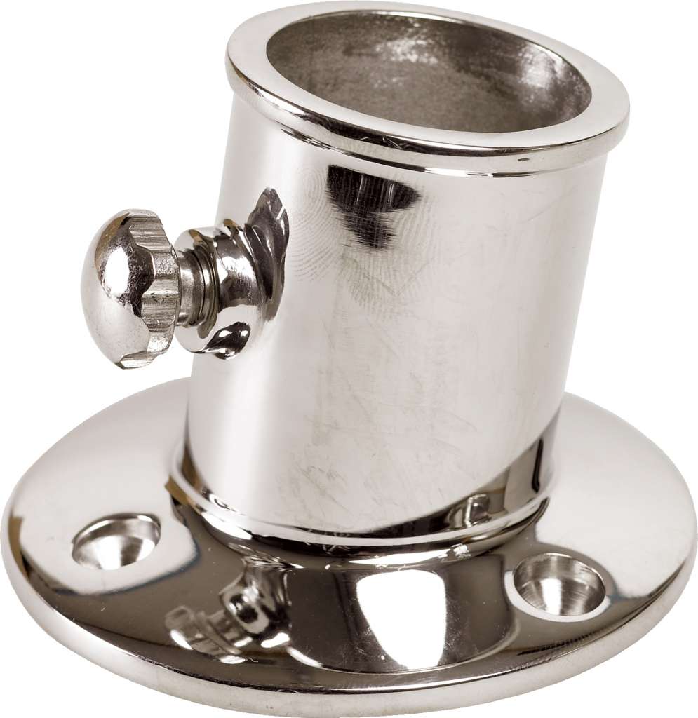 Flaggholder, utenpåliggende, forkrommet - Bilde 1