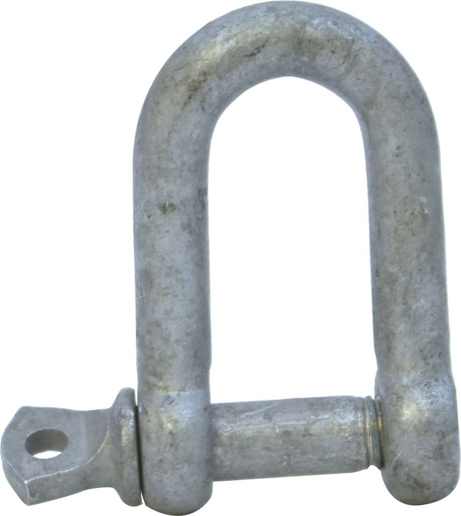 D-sjakkel, rett, galvanisert - Bilde 1