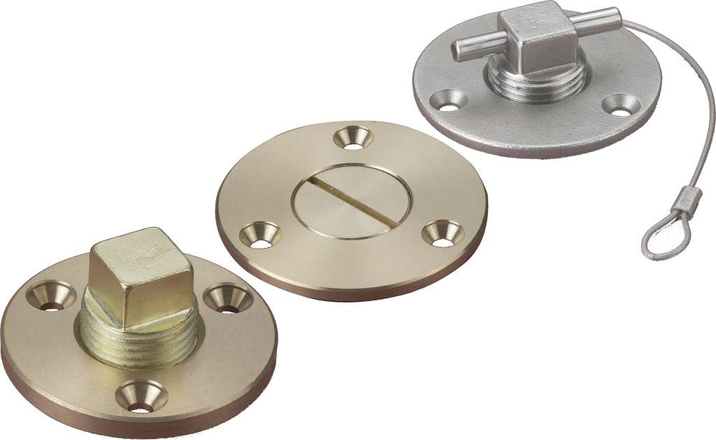 Lenseplugg messing/syrefast - Bilde 1