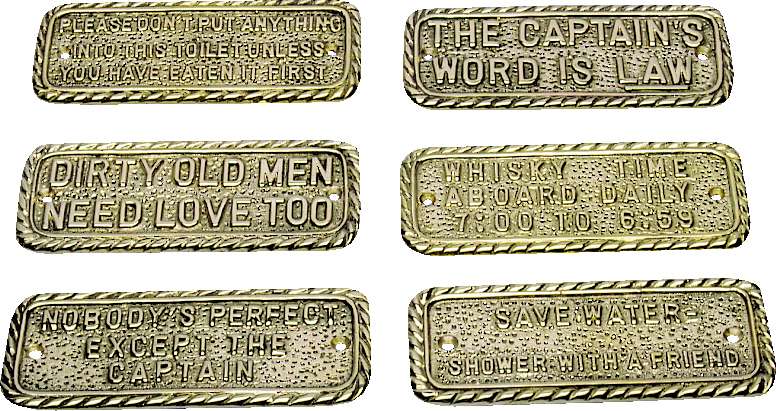 Skilt i messing, 145 x 60 mm - Bilde 1