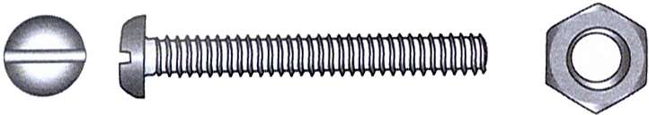 Maskinskrue m/mutter A4 DIN 84/934 - Bilde 1