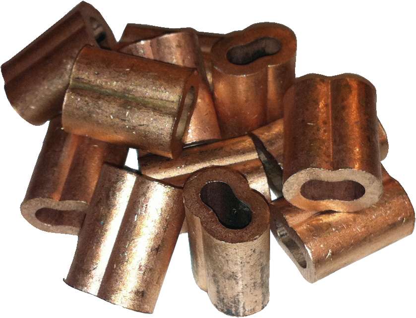 Kobberhylser for pressing på wire - Bilde 1