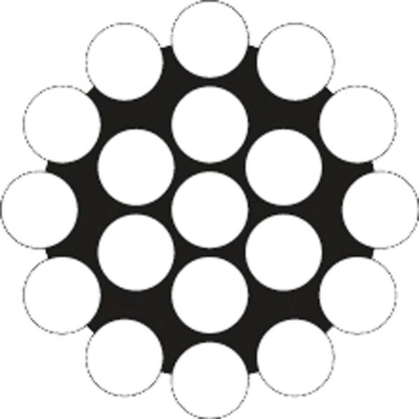 Wire, 1x19, spole, syrefast