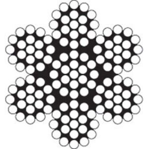 Wire, 7x19 metervare, syrefast