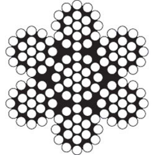 Wire, 7x19 metervare, syrefast