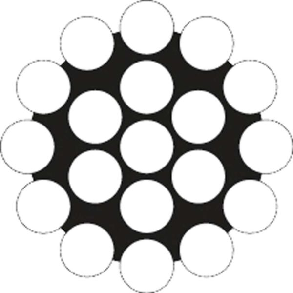 Wire, 1x19 metervare, syrefast