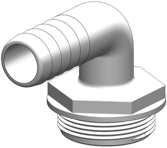 TruDesign Tank Fitting 90° slangestuss