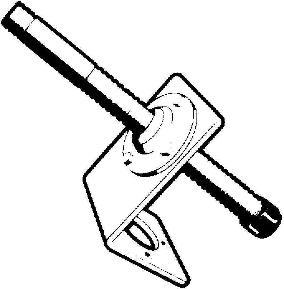 Ultraflex Brakett og rør S55 316, 90 grader for ror - Bilde 1