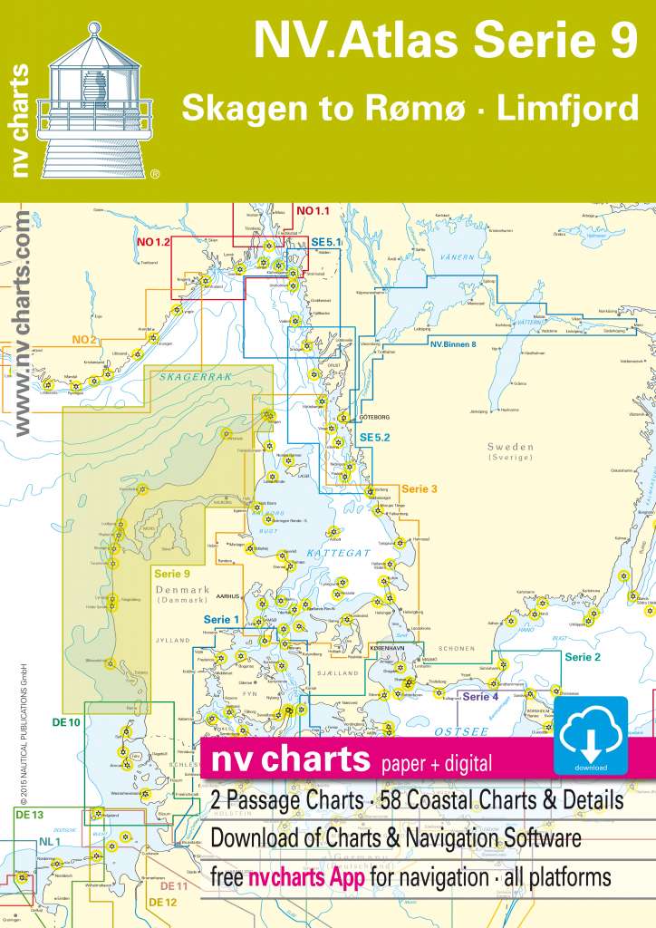 Kart kombi Atlas Serie 9 Skagen til Rømø-Limfjord - Bilde 1