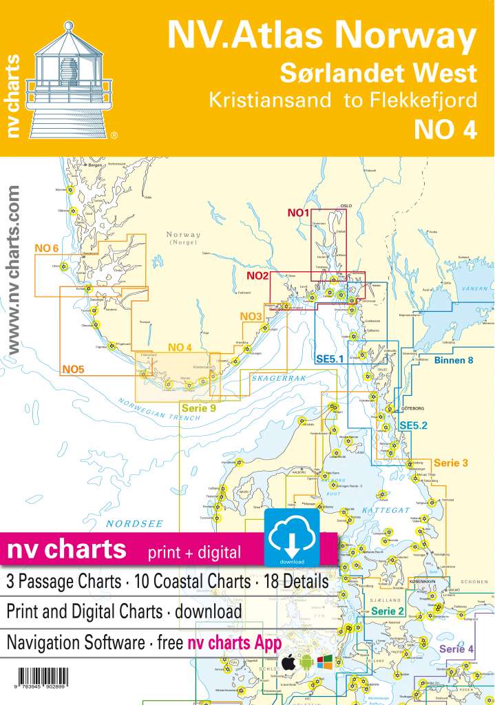 Kart kombi Atlas No 4 - Flekkefjord til Kristiansand - Bilde 1