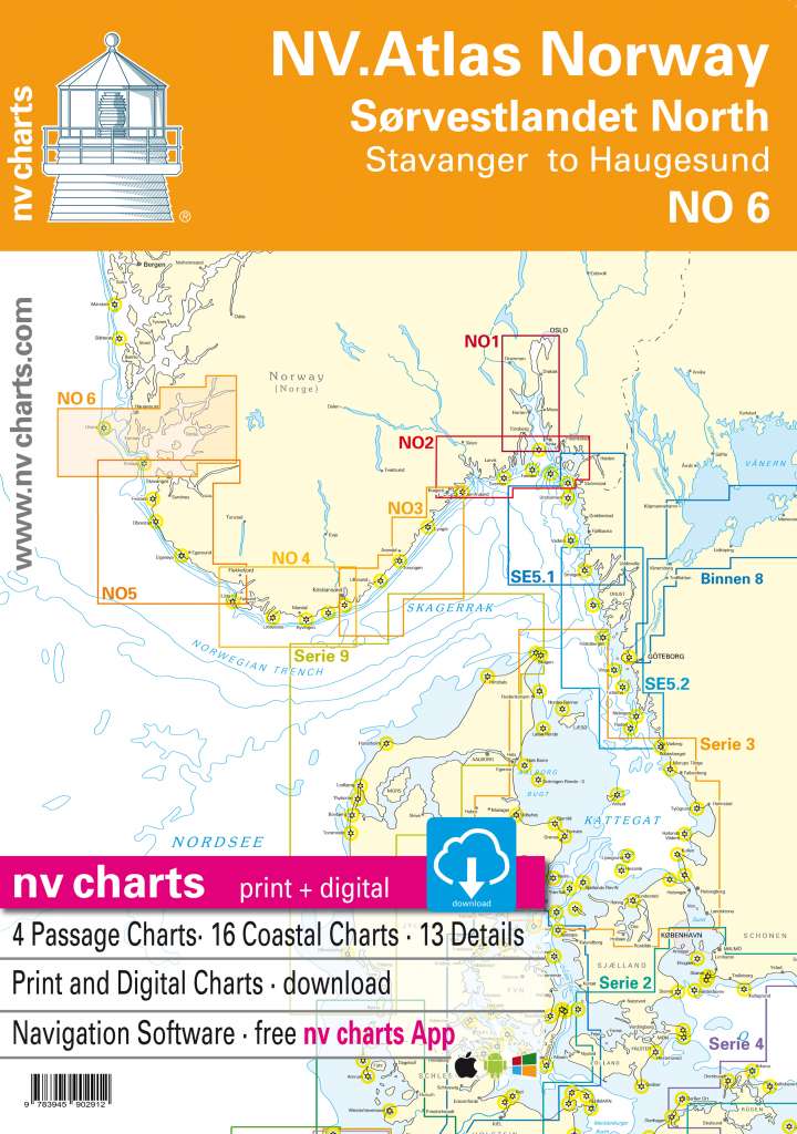 Kart kombi Atlas No 6 - Stavanger til Haugesund - Bilde 1