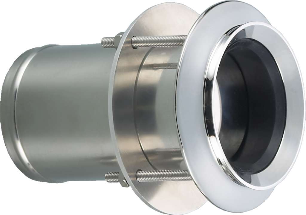 Eksosgjennomføring m/ventil, 3", syrefast - Bilde 1