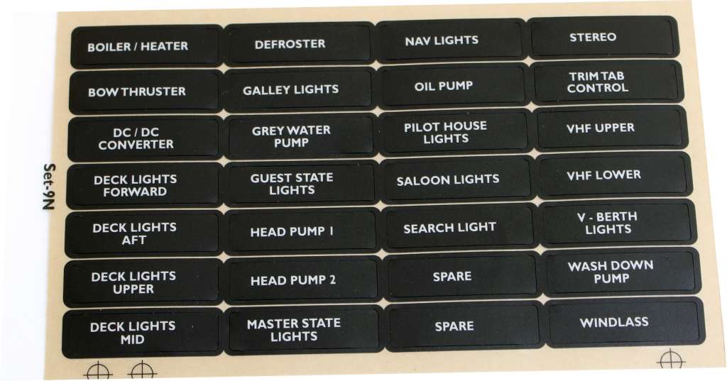 BEP Labelsett 9N, til bryter- og sikringspanel - Bilde 1