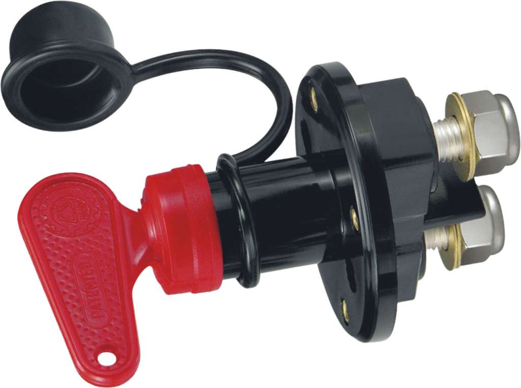 Quick Hovedstrømbryter med uttakbar nøkkel, rød - Bilde 1