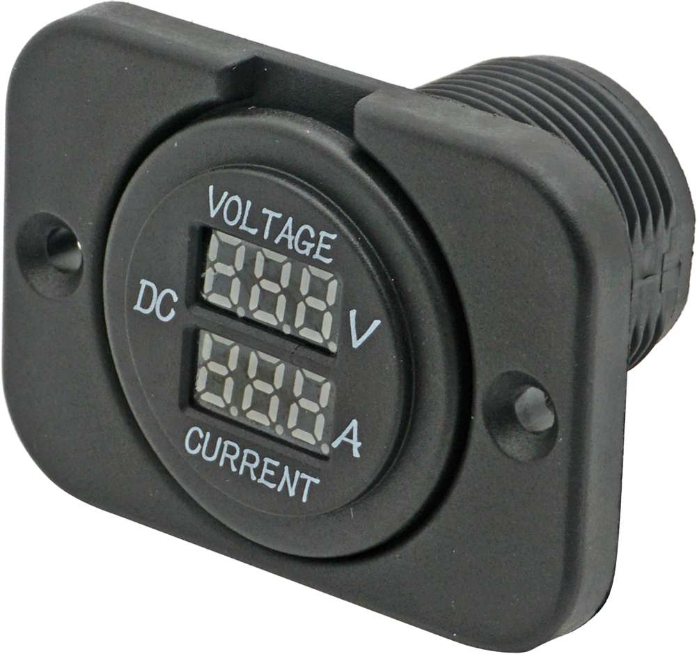 Digital volt- og amperemeter m/ramme - Bilde 1