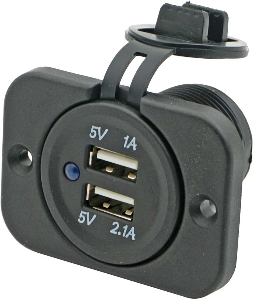 USB uttak, dobbel 12/24V - Bilde 1