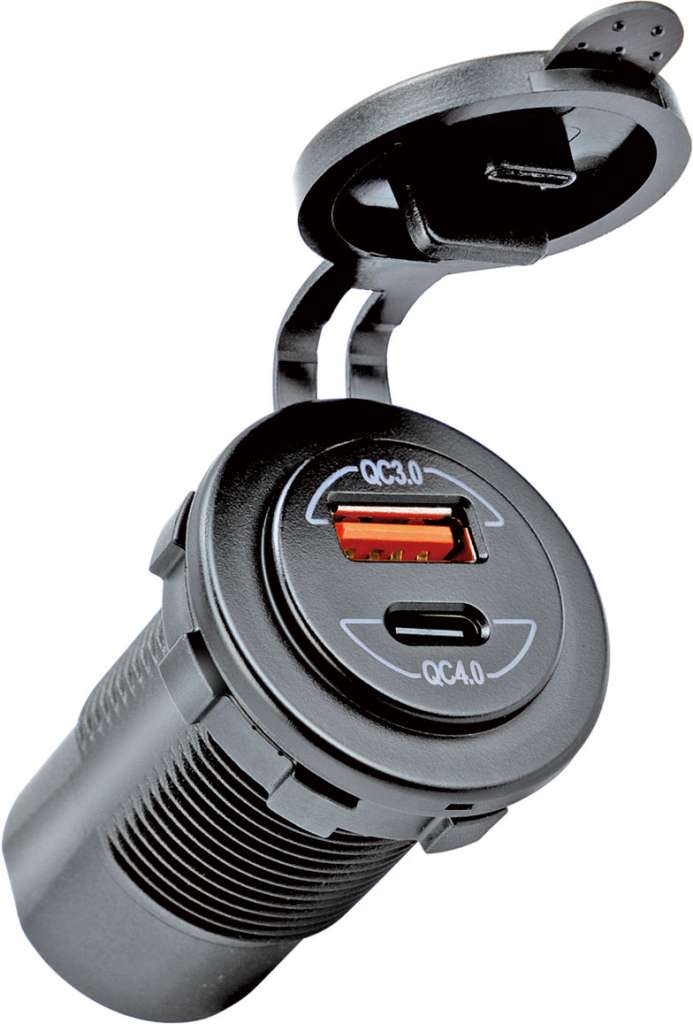 1852 USB-A og -C uttak for innbygging 12/24V - Bilde 1