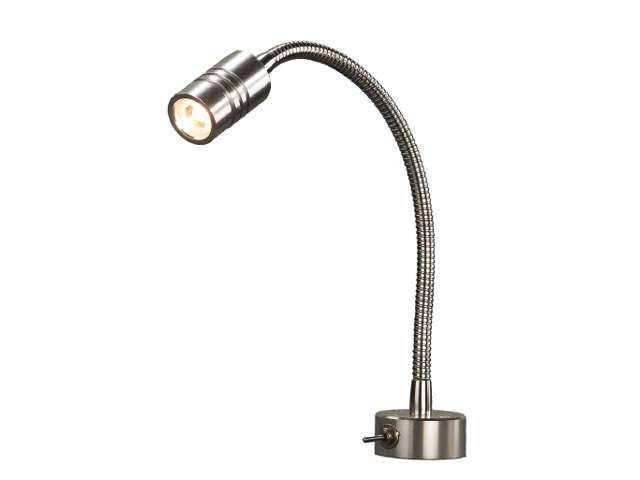 LED leselampe m/fleksibel arm, varmhvit - Bilde 1