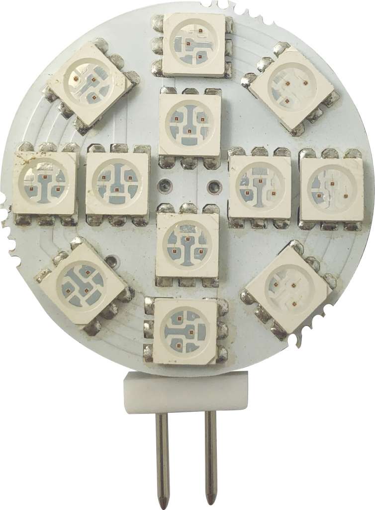 1852 LED G4 Spot Sidepin rød/varmhvit 2-pk - Bilde 1