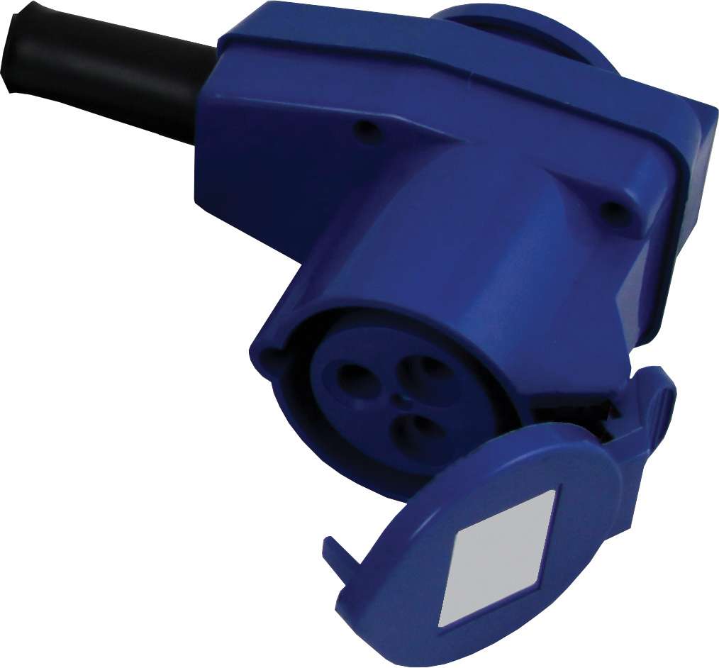 1852 Landstrømskontakt vinklet CEE hun + Schuko - Bilde 1