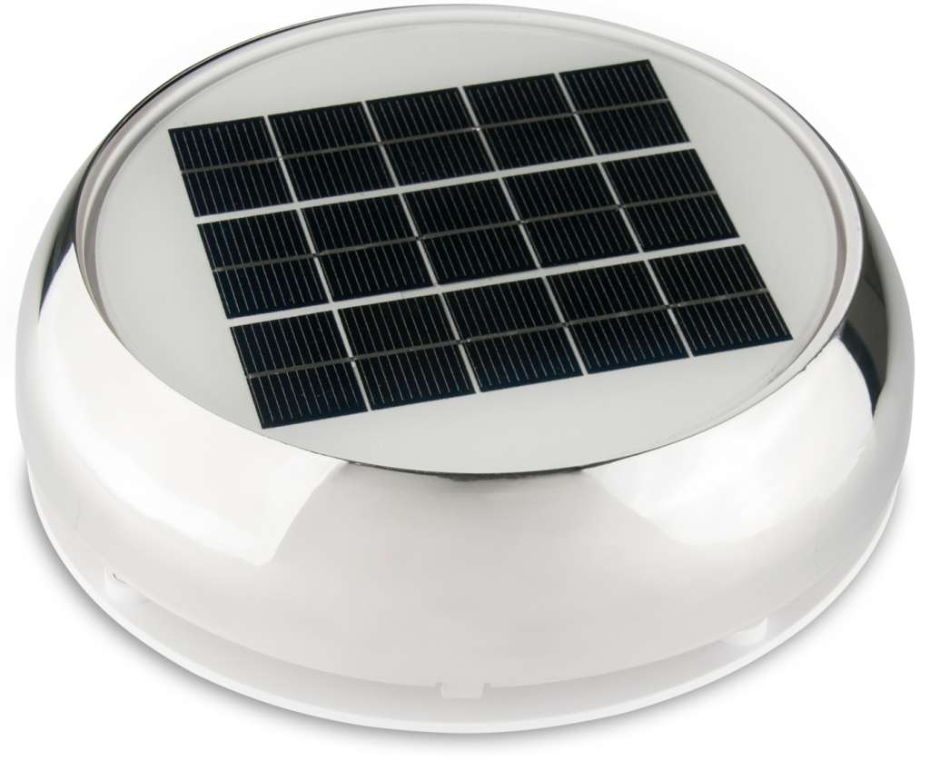 Ventilator, Solcelle m/batteri, syrefast, 3" - Bilde 1