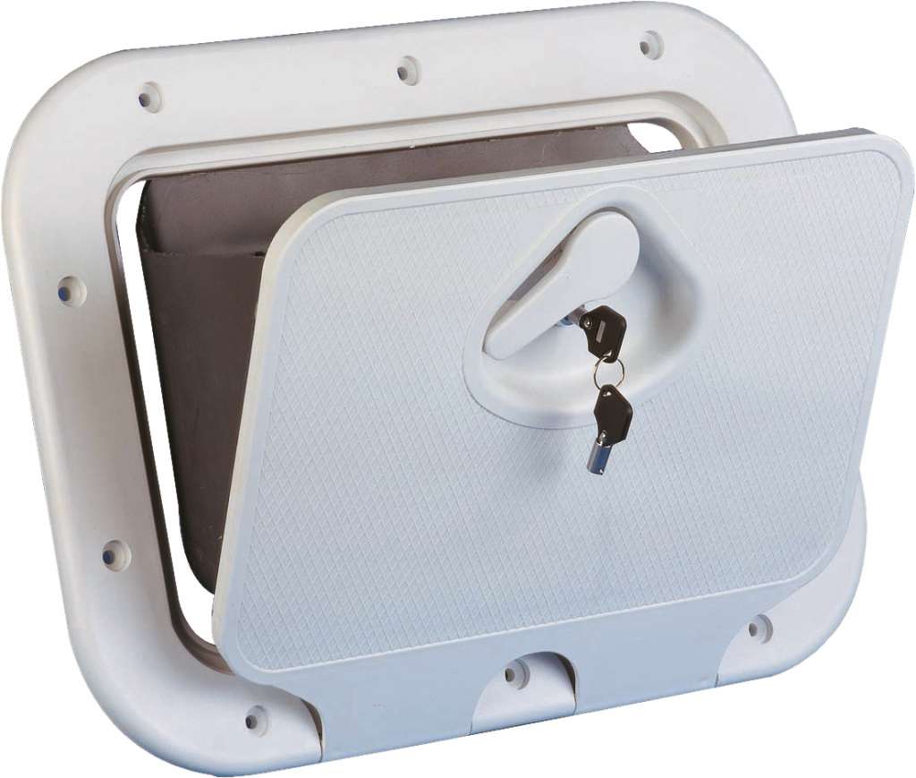 Hanskerom 375 x 275 mm, m/lås, hvit - Bilde 1