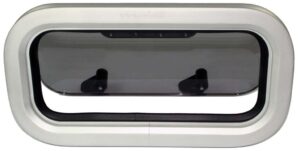 Portlight i aluminium, rektangulær