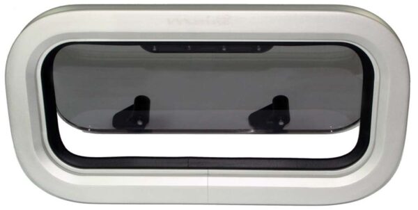 Portlight i aluminium, rektangulær