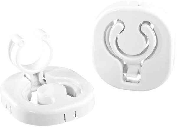 Klips/Hakeklemmer 30 mm sammenleggbar hvit