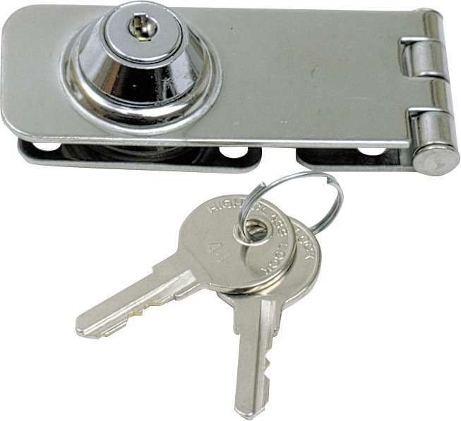 Låsbeslag syrefast,  m/nøkkel - Bilde 1