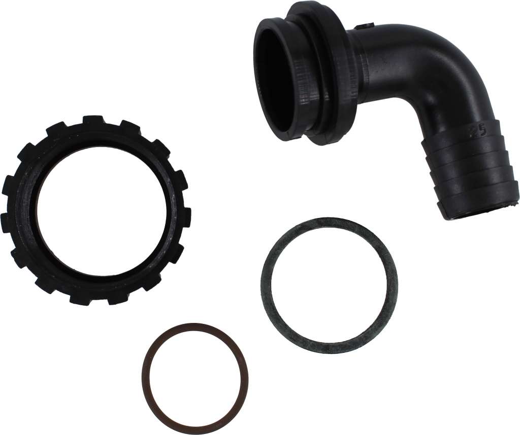 Slangekobling Ø25 mm 90 grader - Bilde 1