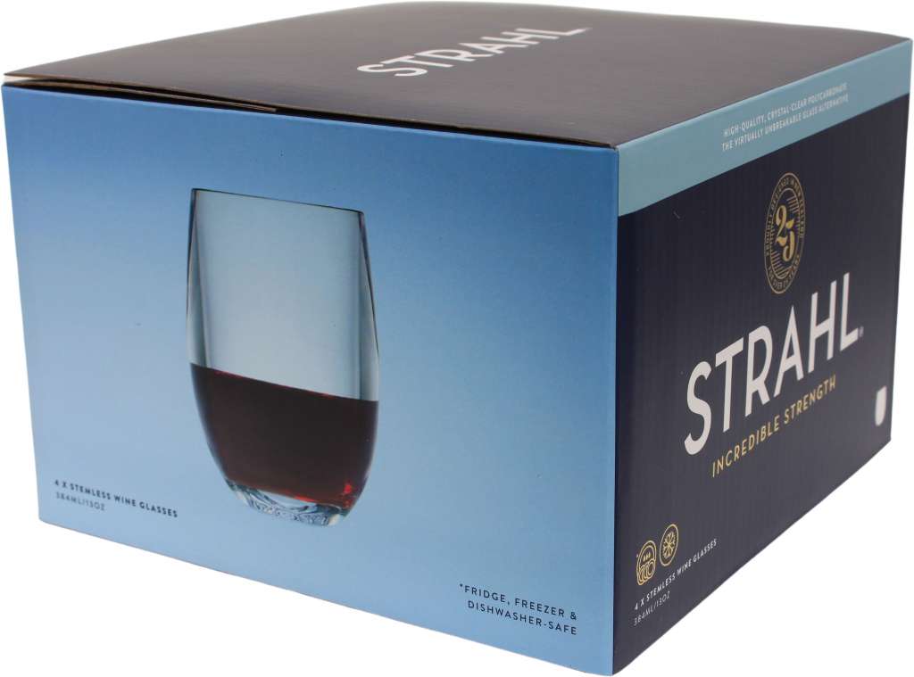 Strahl Vinglass u/stett gavepakke 384 ml 4 stk - Bilde 1