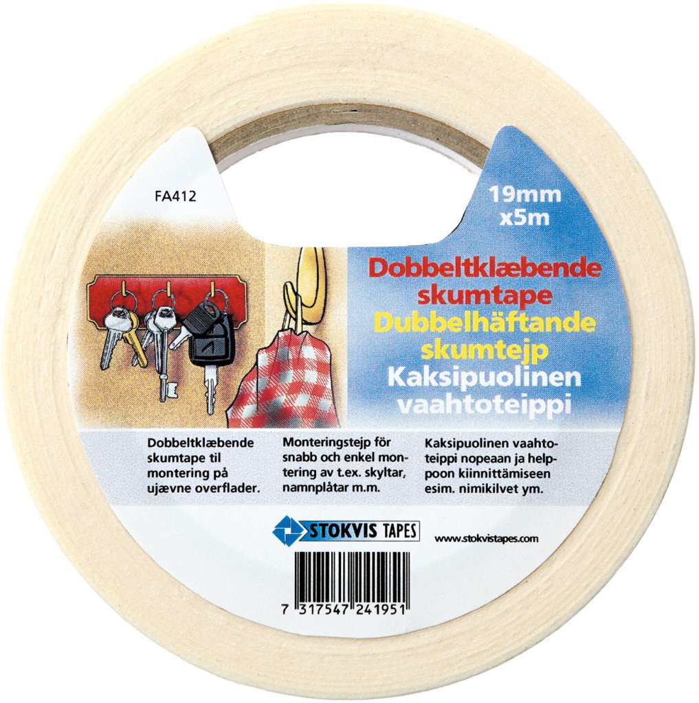 Stokvis Dobbeltsidig monteringstape - Bilde 1