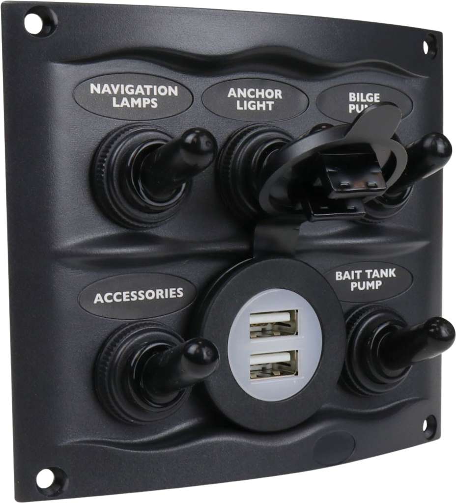 BEP Bryterpanel 5 brytere + USB - Bilde 1