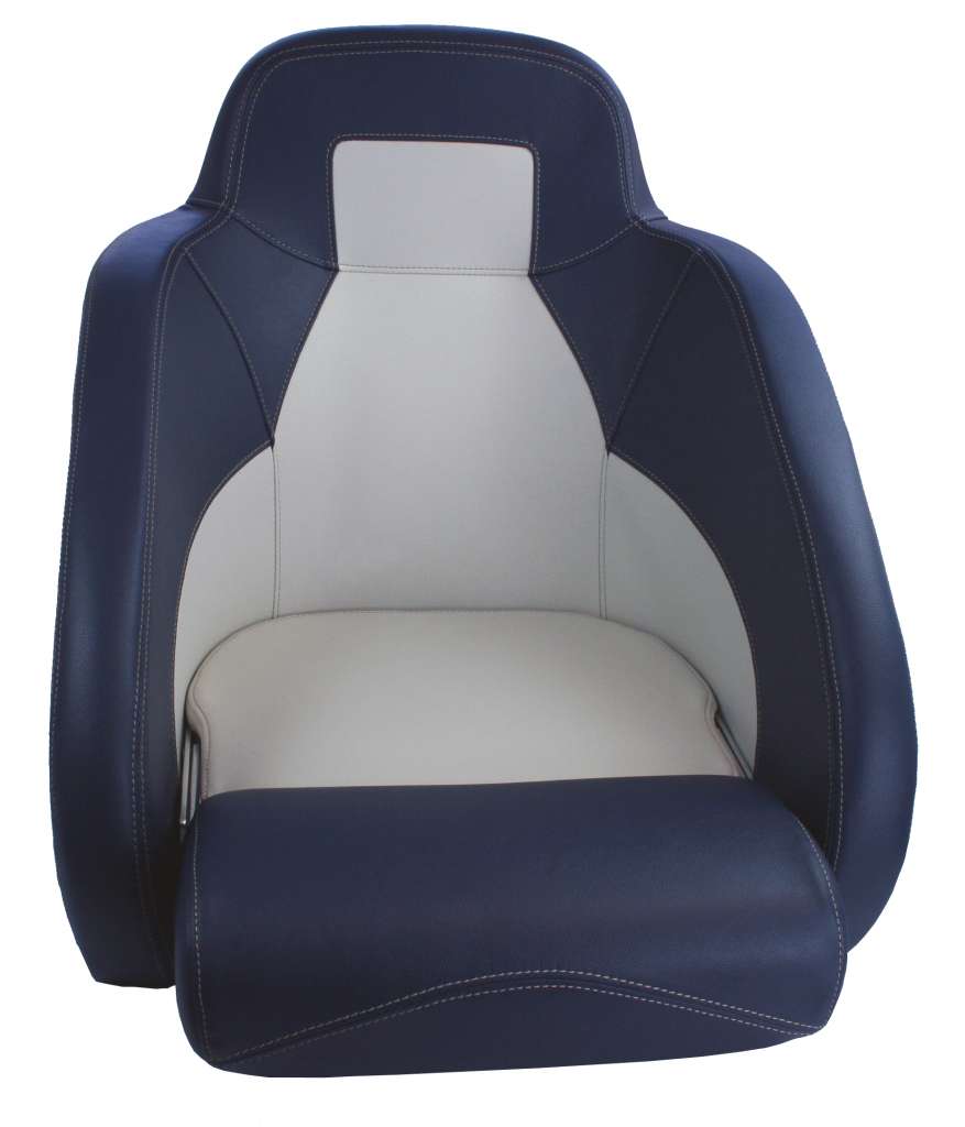 Båtstol H54 flip-up, mørkeblå/lysegrå - Bilde 1