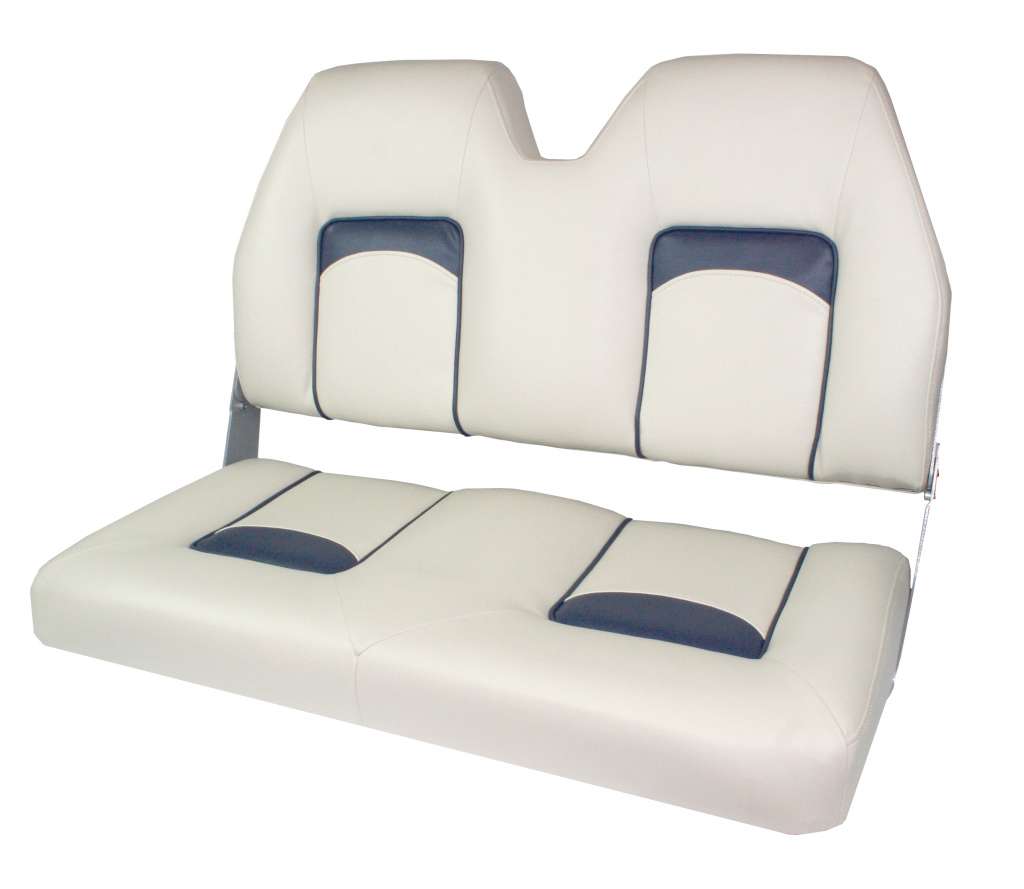 Båtstol H90 cruiser, 2-seter, lysegrå/mørkeblå - Bilde 1