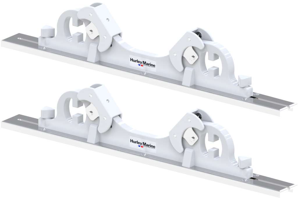 Hurley Dinghy Chocks daviter med glideskinner - Bilde 1
