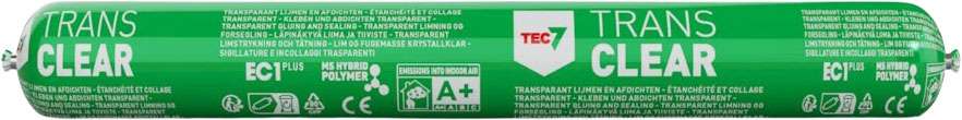 Tec7 Trans Lim og fugemasse 600ml pølse clear - Bilde 1