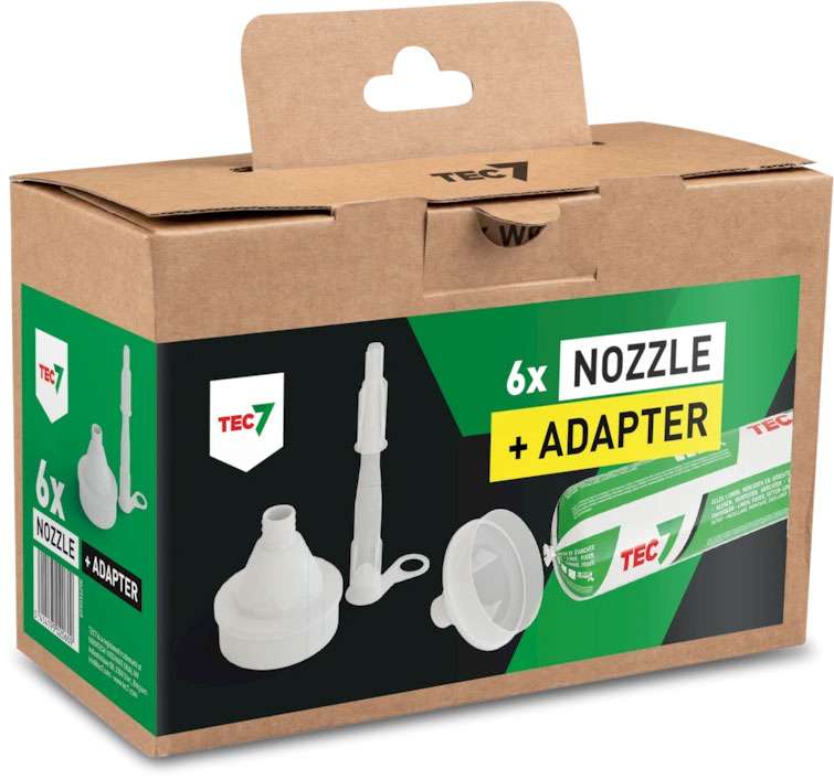 Tec7 Fugespiss & Adapter for 600ml pølse 6+6stk - Bilde 1