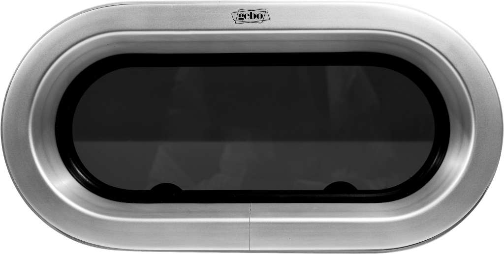 Gebo Portlight opening 375x175mm smoke cir round - Bilde 1